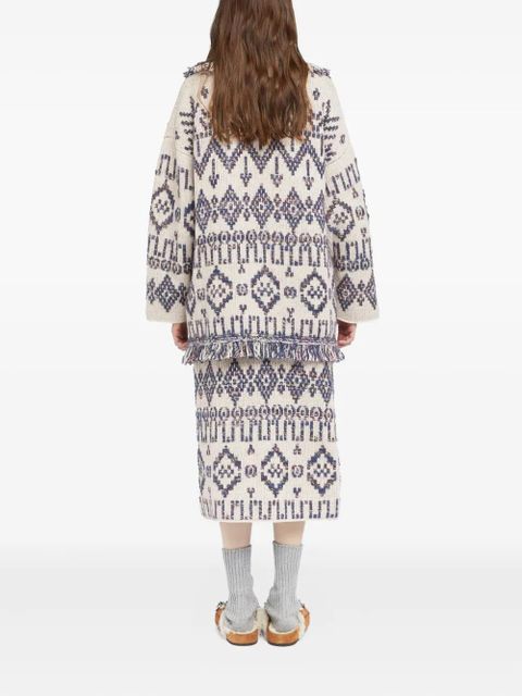 Alanui Grunge Beat cardigan - White