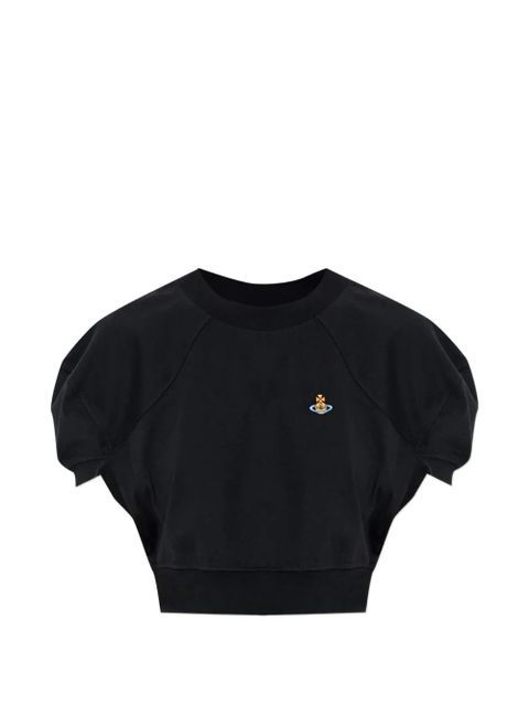 Vivienne Westwood puff-sleeve cropped top - Black - zdjęcie produktu nr 1