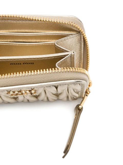 Miu Miu metalassé cardholder - Gold