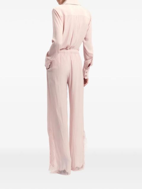 16Arlington Ricci lace-trim trousers - Pink