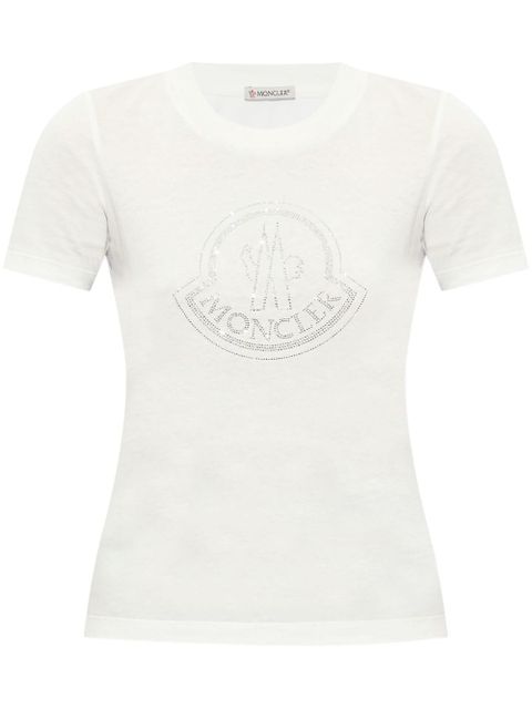 Moncler logo-print cotton T-shirt - White - zdjęcie produktu nr 1