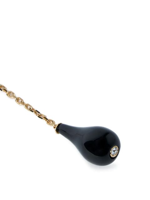 TOTEME 18K gold-plated brass onyx drop necklace - Black - zdjęcie produktu nr 2