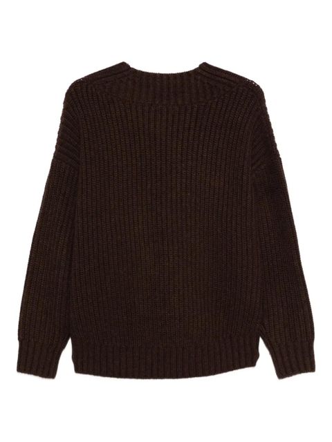 STAUD ribbed V-neck sweater - Brown