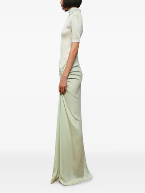 Christopher Esber Fusion ruched tee gown maxi dress - Green