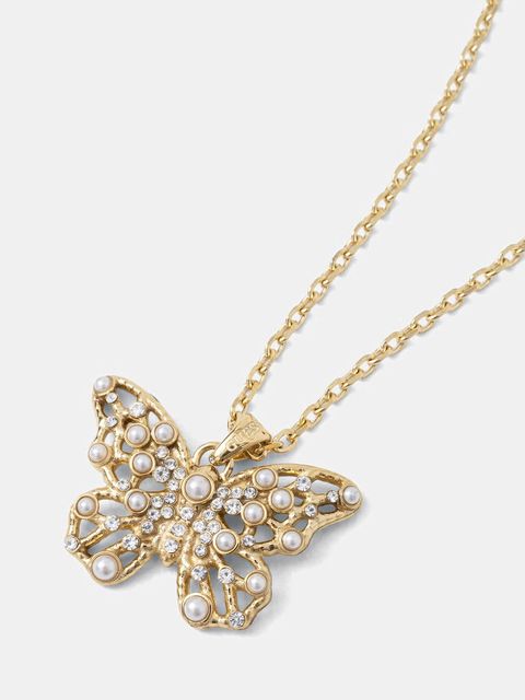 Guess naszyjnik z zawieszką damski ze stali nierdzewnej BORBOLETA - zdjęcie produktu nr 1