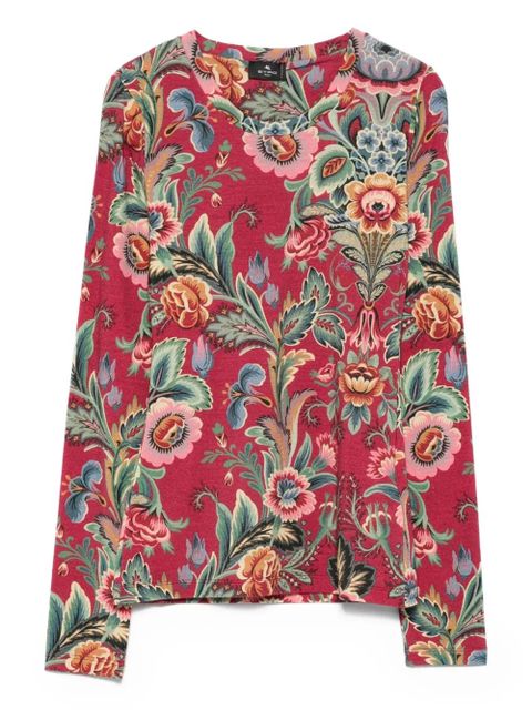 ETRO floral-print long-sleeve top - Red - zdjęcie produktu nr 1
