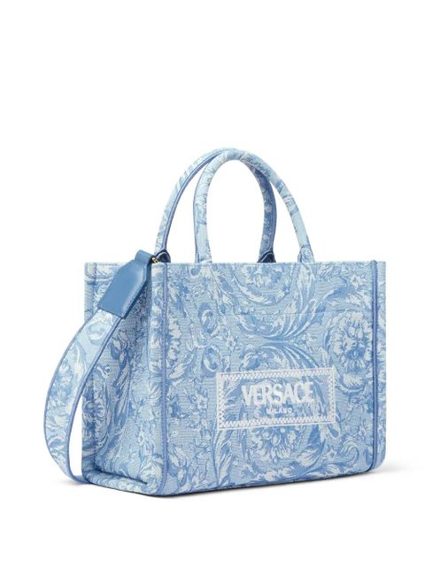 Versace small Barocco Athena tote bag - Blue