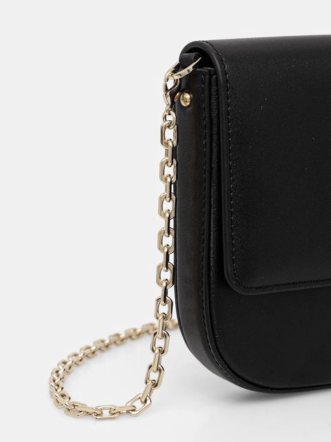 Patrizia Pepe torebka skórzana kolor czarny 8B0229 L061