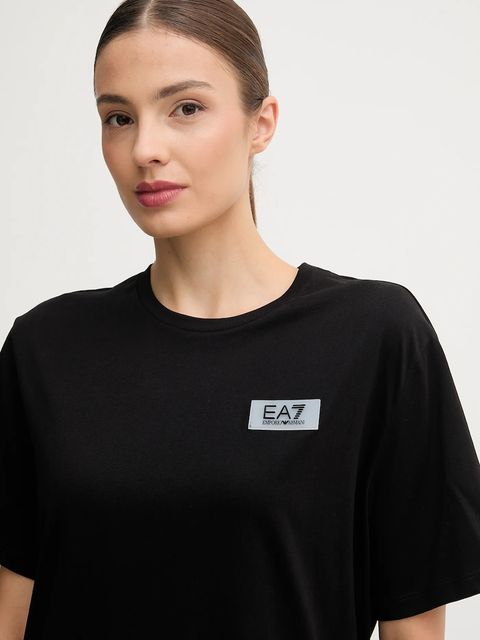 EA7 Emporio Armani t-shirt bawełniany damski kolor czarny AF12503.7W000407