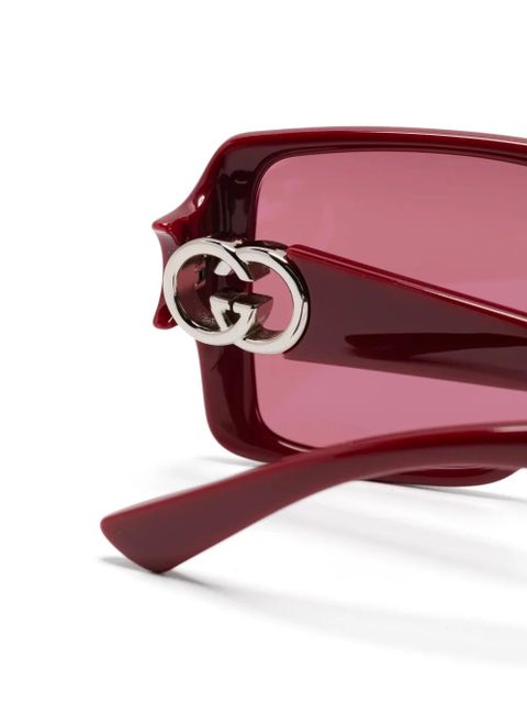 Gucci Eyewear oversize-frame sunglasses - Red