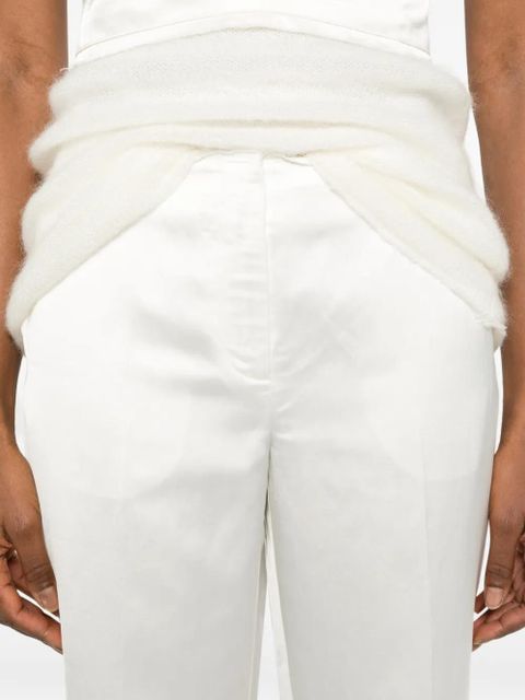 TOTEME raw hem trousers - White