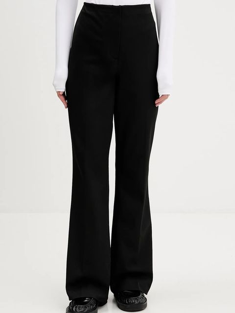 Abercrombie & Fitch spodnie damskie kolor czarny dzwony high waist KI156-5443-900