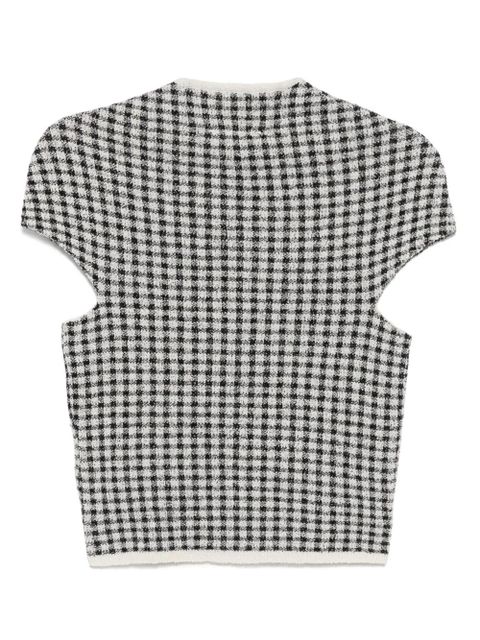 MM6 Maison Margiela checked T-shirt - Black - zdjęcie produktu nr 2