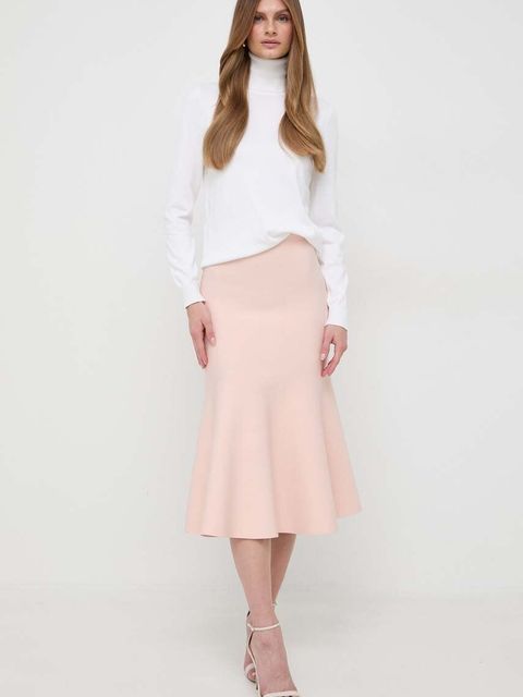 Victoria Beckham spódnica kolor pomarańczowy midi rozkloszowana 1124KSK005077A