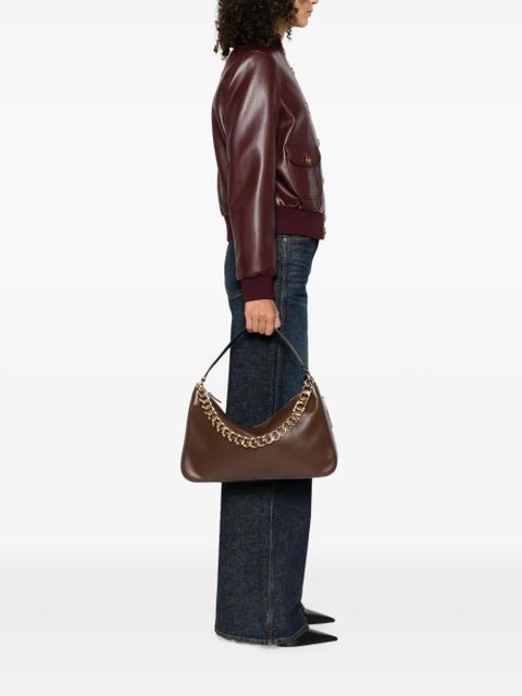 TWINSET medium Liliane chain-embellished shoulder bag - Brown - zdjęcie produktu nr 2