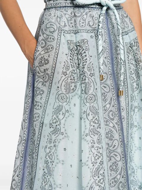 ZIMMERMANN Matchmaker midi skirt - Blue