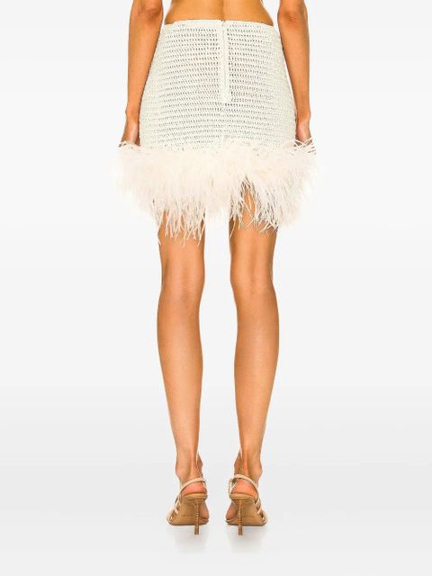 Magda Butrym feather-down mini skirt - Neutrals