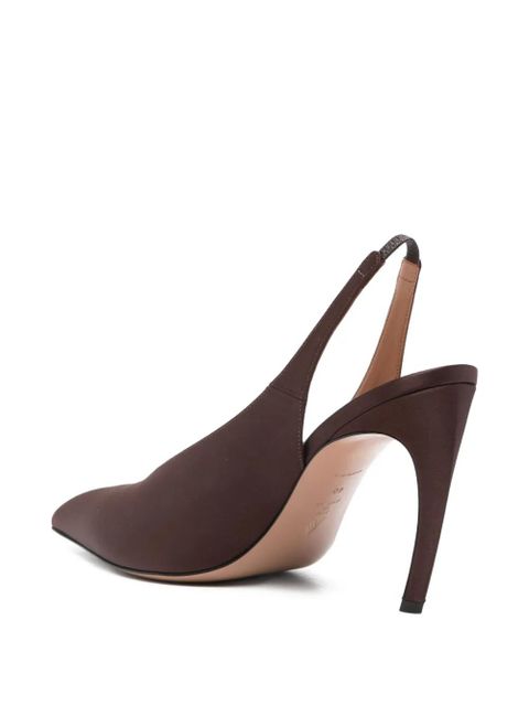The Attico 95mm viper sling pumps - Brown