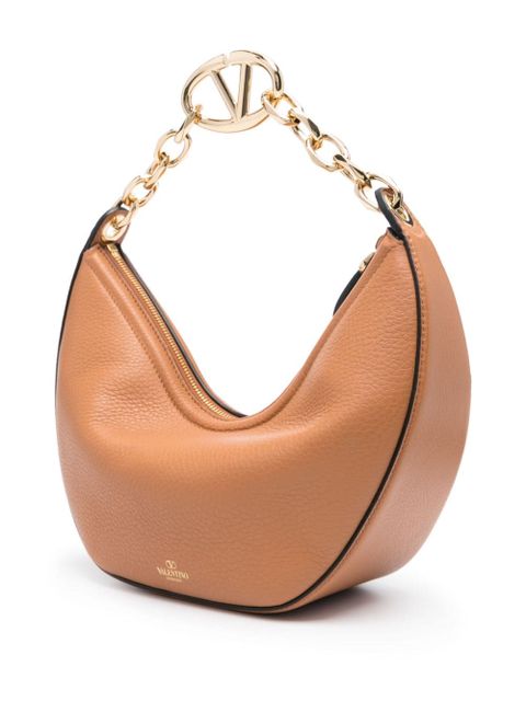 Valentino Garavani small VLogo Moon Hobo bag - Brown