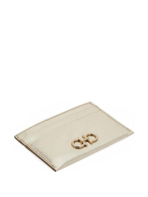 Ferragamo Gancini Leathercredit card holder - Gold