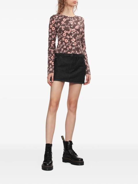 Free People floral-print long sleeves top - Red