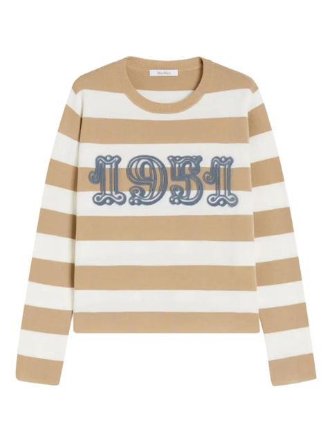 Max Mara striped round-neck sweater - Neutrals - zdjęcie produktu nr 1