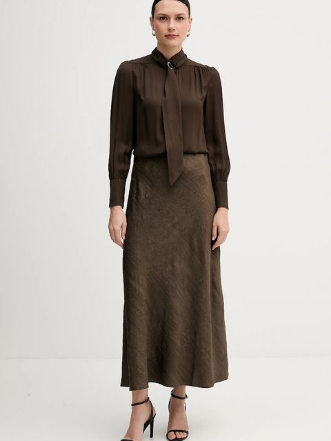 Pedro del Hierro spódnica kolor brązowy maxi rozkloszowana 7592131 - zdjęcie produktu nr 2