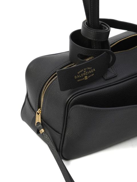 Balenciaga top-handle embossed bowling bag - Black