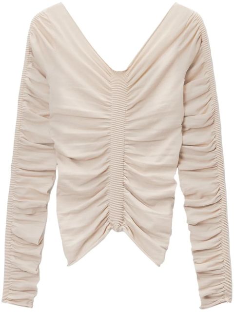 Alexander Wang ruched pullover top - Neutrals - zdjęcie produktu nr 1