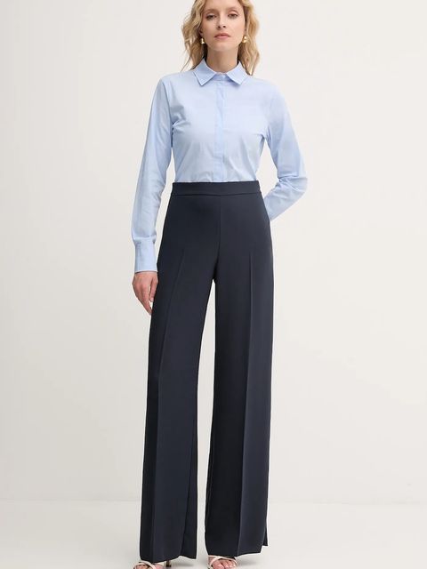 MAX&Co. koszula damska kolor niebieski slim z kołnierzykiem klasycznym 2528116014200 - zdjęcie produktu nr 2