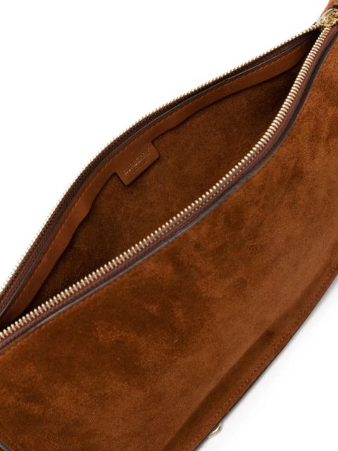 Burberry Shield Sling suede shoulder bag - Brown