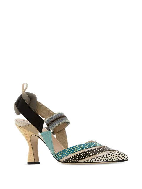 FENDI Colibri ankle-strap heeled pumps - Neutrals - zdjęcie produktu nr 2