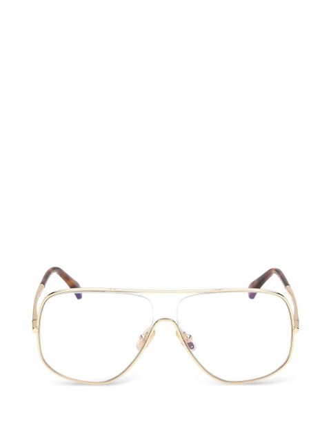 Max Mara Eyewear pilot-frame glasses - Gold - zdjęcie produktu nr 1