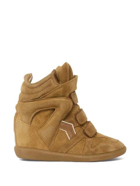 ISABEL MARANT Bekett velvet strap sneakers - Brown - zdjęcie produktu nr 1
