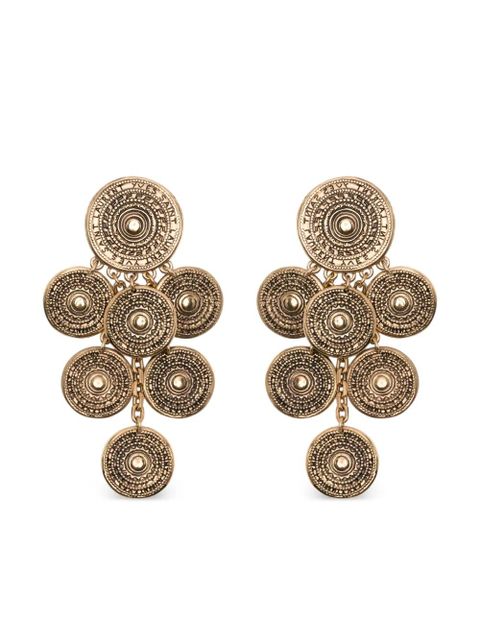 Saint Laurent medallion drop earrings - Gold - zdjęcie produktu nr 1