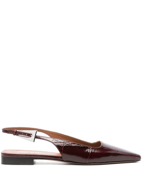 Paris Texas embossed-crocodile ballet flats - Red - zdjęcie produktu nr 1