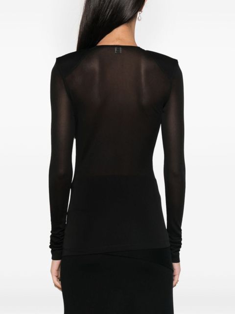 TOTEME plunging V-neck top - Black