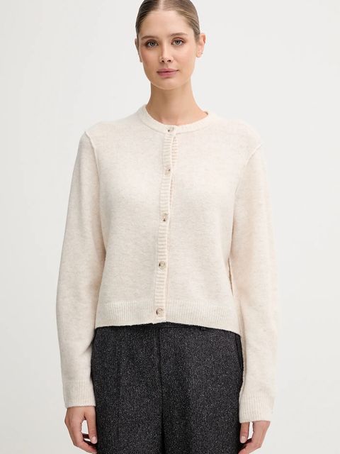 OUI kardigan z wełną damski kolor beżowy 94462 - zdjęcie produktu nr 1