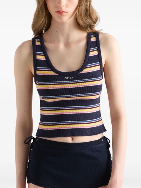 Prada striped tank top - Blue