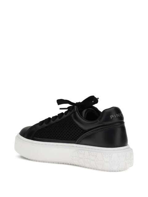 PINKO logo appliqué platform sneakers - Black