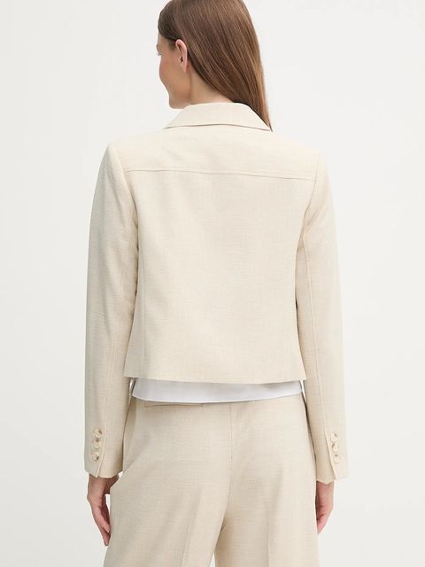 Dkny marynarka kolor beżowy jednorzędowa UD5JS035