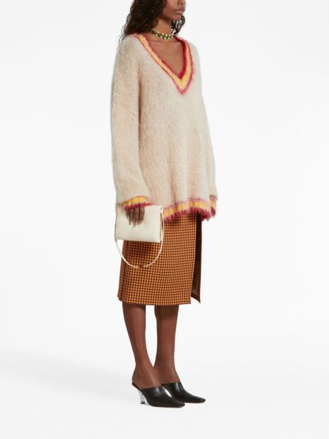 Marni striped mohair-blend jumper - Neutrals