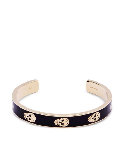 Alexander McQueen skull-embellished bracelet - Black - zdjęcie produktu nr 1