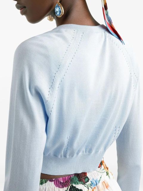 Dolce & Gabbana silk-blend cardigan - Blue