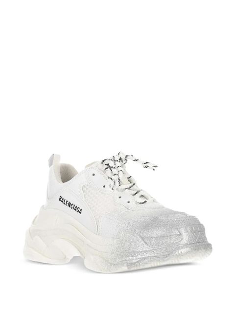 Balenciaga glitter lace-up sneakers - White - zdjęcie produktu nr 2