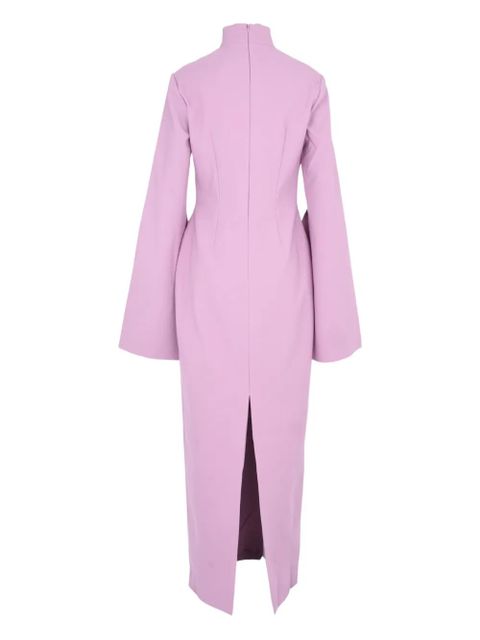 Solace London Josefine funnel-neck maxi dress - Pink