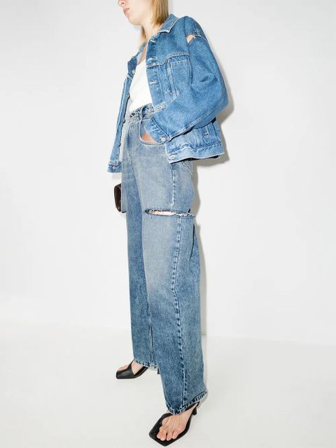 Maison Margiela distressed straight-leg jeans - Blue