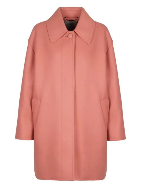 FENDI elasticated-back single-breasted coat - Pink - zdjęcie produktu nr 1
