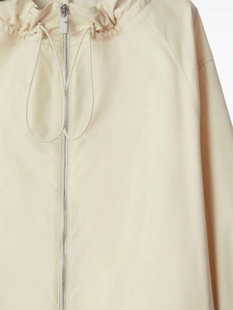 Burberry checkered hood cotton parka - White