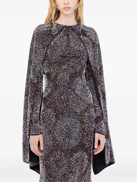 Rabanne long-sleeve pearl crepe dress - Black - zdjęcie produktu nr 2